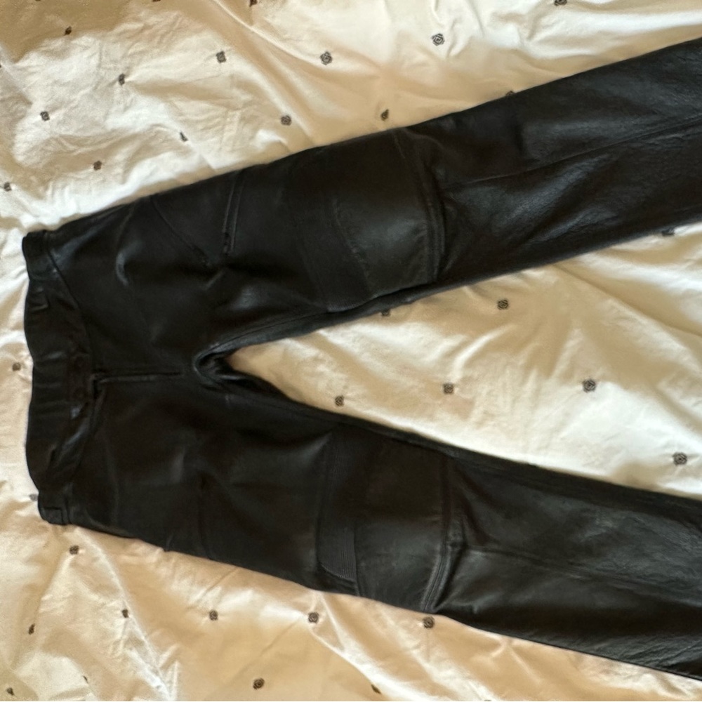 DKNY Moto Leather Pants